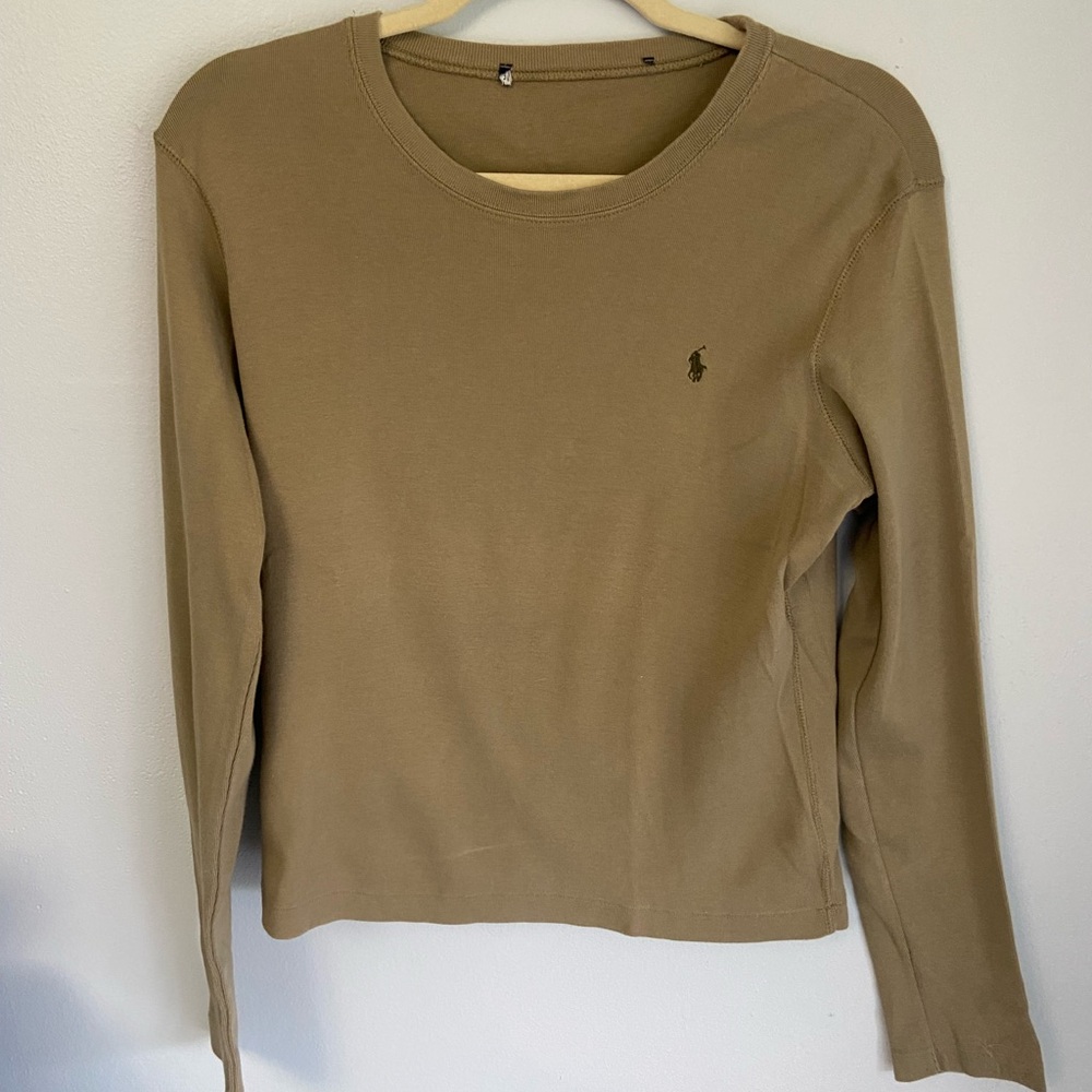 Polo by Ralph Lauren Tan Long Sleeve Top Size M